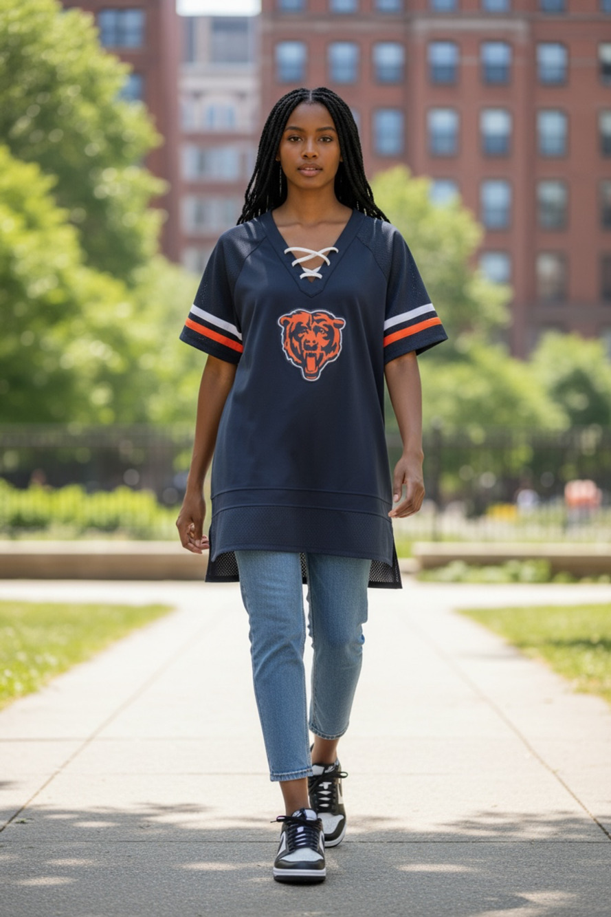 Team Apparel Chicago Bears V-Neck T-Shirt Women’s XL
